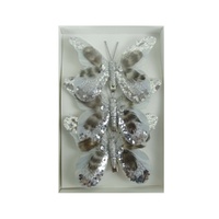 Feather Butterfly Pack of 3 Sky Blue 12cm