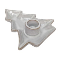 Ceramic Fawn Tree Candledish 13cm
