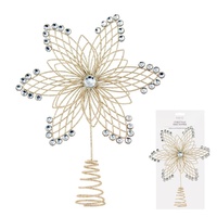 Wire Flower Tree Topper 33cm