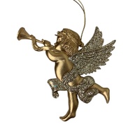 Cherub Hanging w. Trumpet