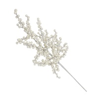 Pearl Berry Spray w. Silver Branch 67cm