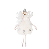 Whimsical Hanging Fairy w. Crown 17cm