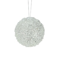 White Sequin Hanging Ball 13cm