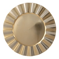 Waved Edge Charger Plate Gold 33cm