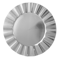 Waved Edge Charger Plate Silver 33cm