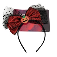 Orange Halloween Bow Headband 