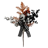 Silver Pumpkin Pick 28cm