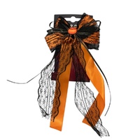 Orange Halloween Hair Bow Clip 