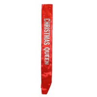 Queen Christmas Pageant Sash 78cm