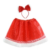 Red & White Festive Tutu & Headband Set Adult 