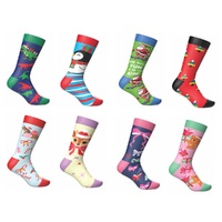 Festive Socks Kids 1pc 8 Asst Styles 