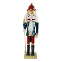 Metallic Nutcracker Staff 25cm
