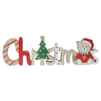 Christmas Bear Table Sign 30cm