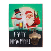 Happy New Beer Opener Sign 23cm