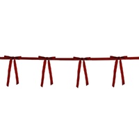 Burgundy Velvet Ribbon Bow Garland 240cm