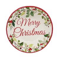 Merry Christmas Paper Bowl 6pk 