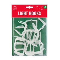 Light Hooks Balcony & Fence White 16pk 4cm