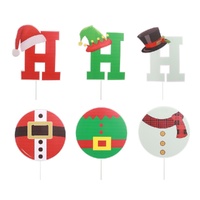 Ho Ho Ho Character Yard Stakes 6pk 37cm