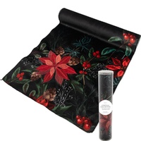 Lush Velvet Table Runner w. Pinecones 200cm