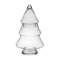 Ribbed Glass Lidded Tree Jar 35cm