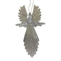 Acrylic Hanging Angel Straight Gold 16cm