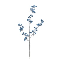 Blue Glitter Berry Stem 74cm