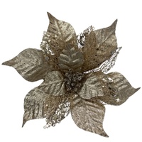 Champagne & Copper Sequin Poinsettia Clip 