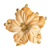 Gold Magnolia w. Glitter Edge Clip 26cm