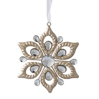 Jewelled Champagne Hanging Star 15cm