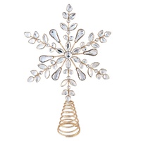 Jewelled Champagne Star Tree Topper 35cm
