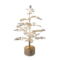 LED Jewelled Champagne Rotating Tree 38cm