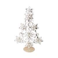 Jewelled Champagne Snowflake Tree 30cm