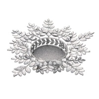 Jewelled Silver Candle Plate 30cm