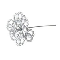 Jewelled Silver Magnolia Stem 44cm