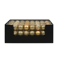 Gold Shatterproof Baubles 8pk 6cm