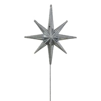 Celestial Mirror Tree Topper w. Silver Edge 27cm