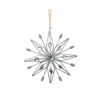 Silver Starburst w. Gems 20cm