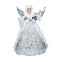 Silver Angel w. Star Wand 40cm