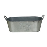 Silver Metal Planter 49cm