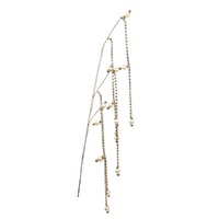 Diamonte 5 Strand Drop w. Pearls 62cm