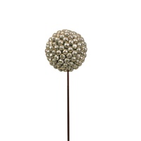 Champagne Glitter Ball Pick 10cm