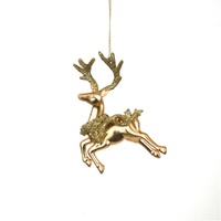 Gold Hanging Reindeer 13cm