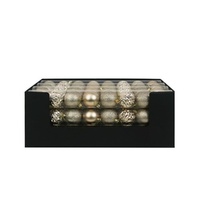 Champagne Shatterproof Baubles 8pk 6cm