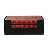 Red Shatterproof Baubles 8pk 6cm