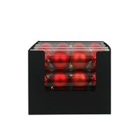 Red Shatterproof Baubles 4pk 8cm