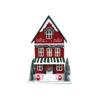 LED Christmas House Red 28cm