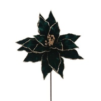 Emerald Poinsettia w. Glitter Edge 30cm