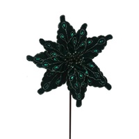 Emerald Poinsettia w. Gems 28cm