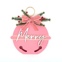 Pink Merry Bell Sign 20cm