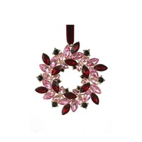 Burgundy Crystal Wreath 10cm